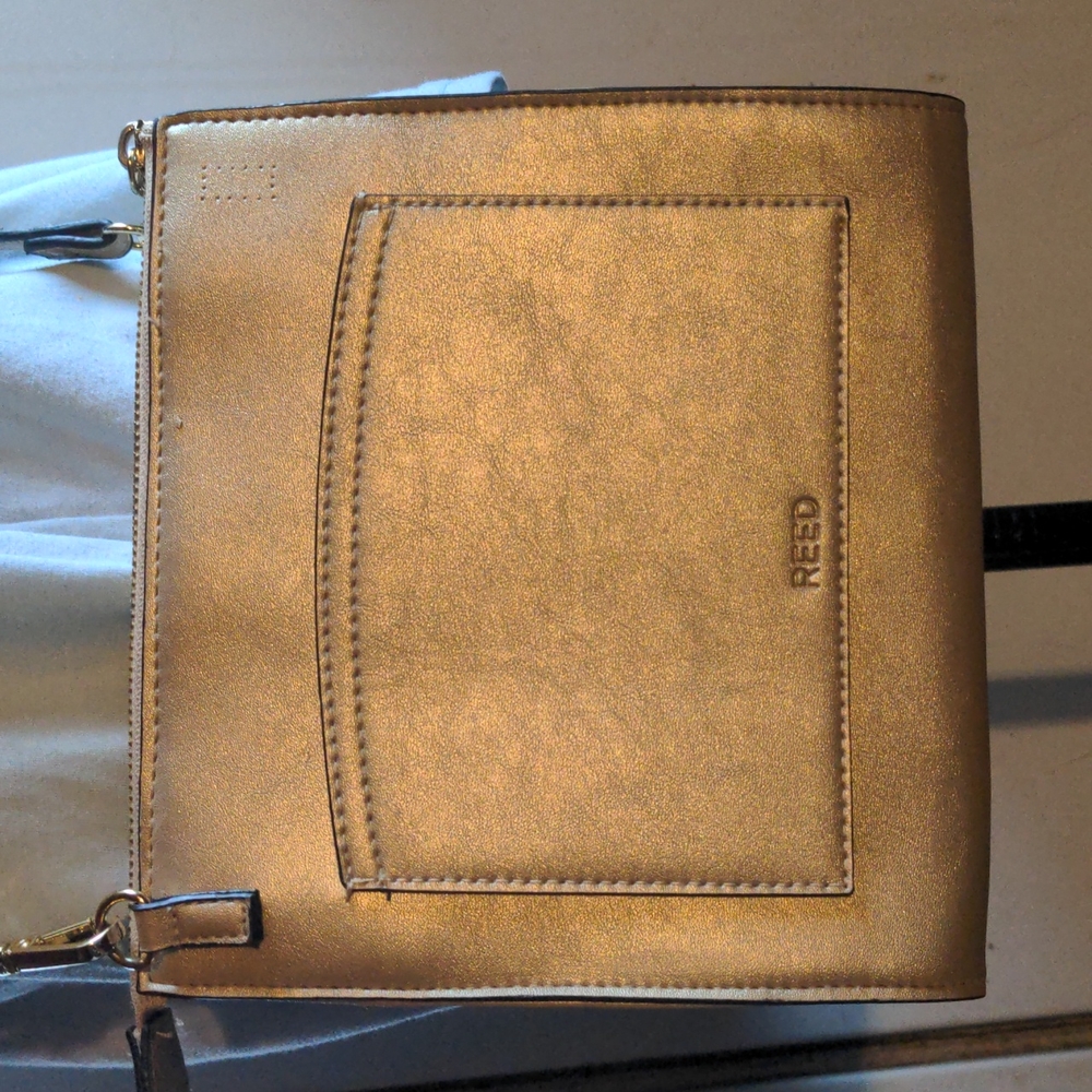 Reed Krakoff Gold PU Leather Crossbody Bag NWOT